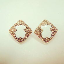 韓國滿鉆閃鉆動物方形氣質夸張款耳釘 高端精品飾品批發指南